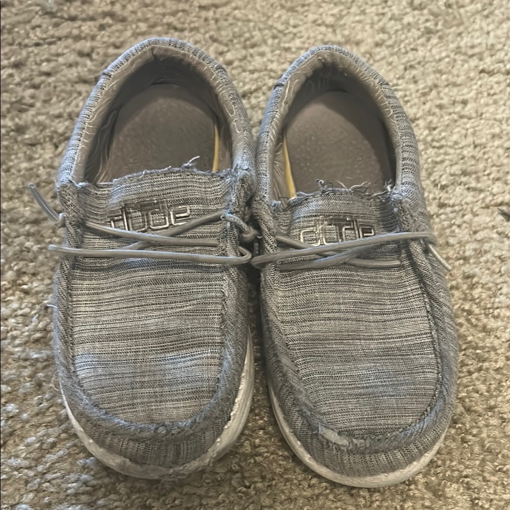 Hey Dude Kids Gray Moccasins